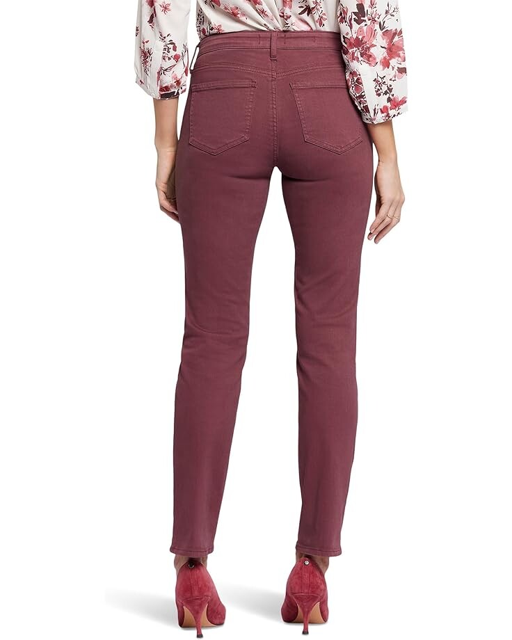 

Джинсы NYDJ Petite Sheri Slim in Dark Cherry, цвет Dark Cherry