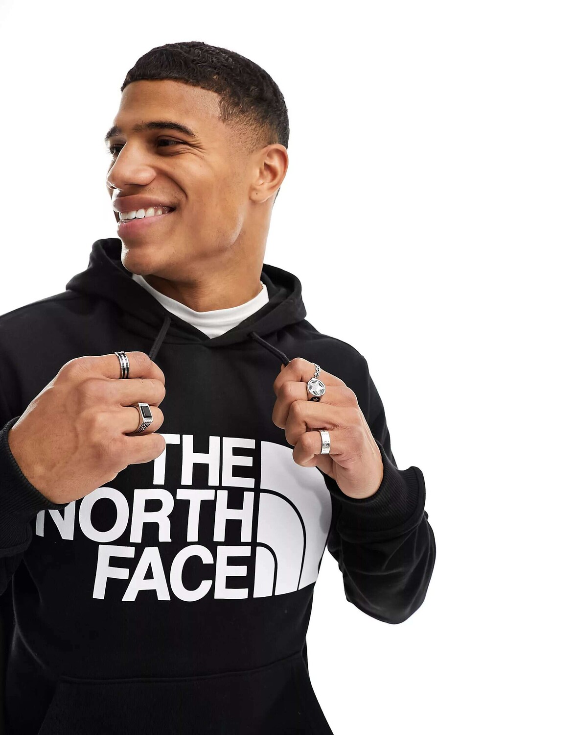 

Черная флисовая толстовка с логотипом на груди The North Face Standard, Черный