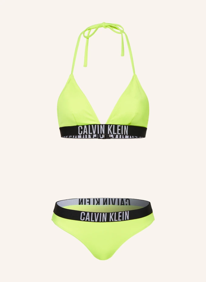 

Треугольный топ бикини intense power Calvin Klein, желтый
