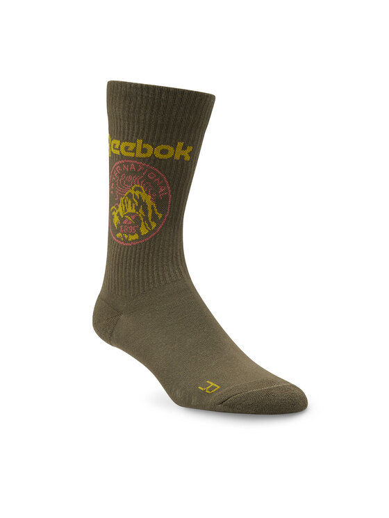 Высокие носки унисекс Reebok, зеленый высокие носки унисекс heel tread зеленый