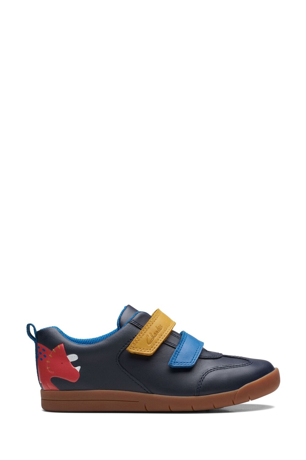 

Детская спортивная обувь с принтом динозавра Clarks, синий
