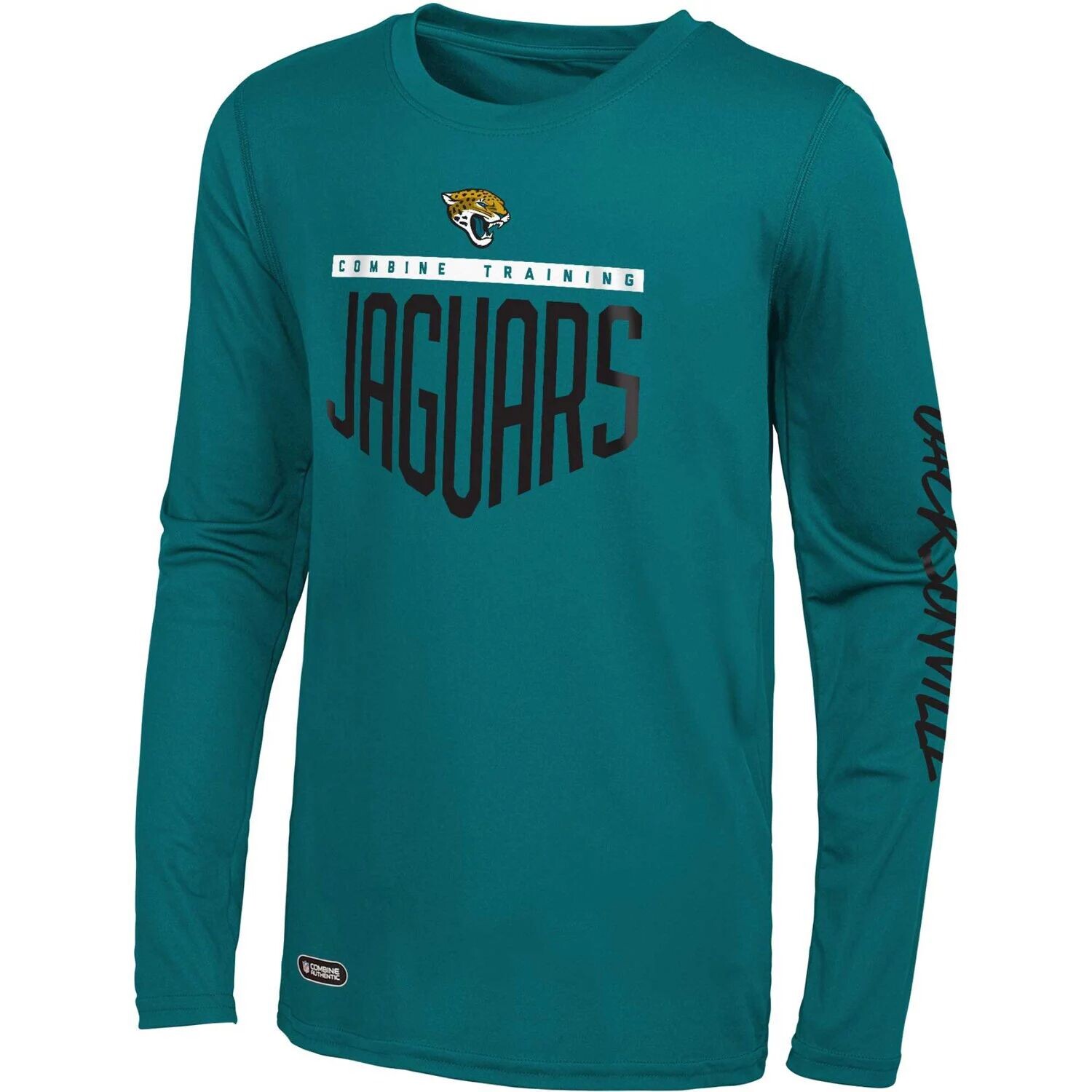 

Мужская темно-бирюзовая футболка Jacksonville Jaguars Joint Authentic Impact с длинным рукавом Outerstuff, Зеленый