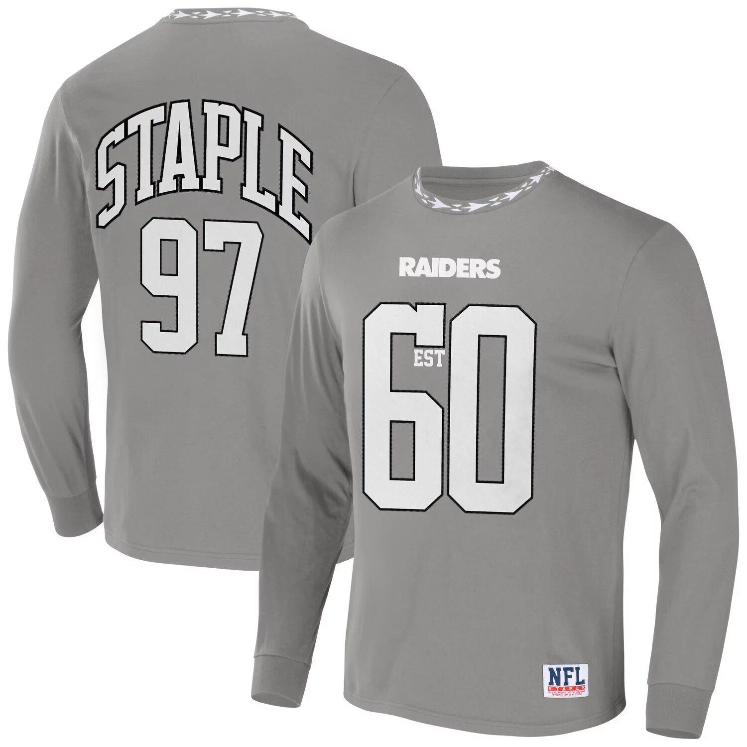 

Мужская футболка с длинным рукавом NFL x Staple Grey Las Vegas Raiders Core Team
