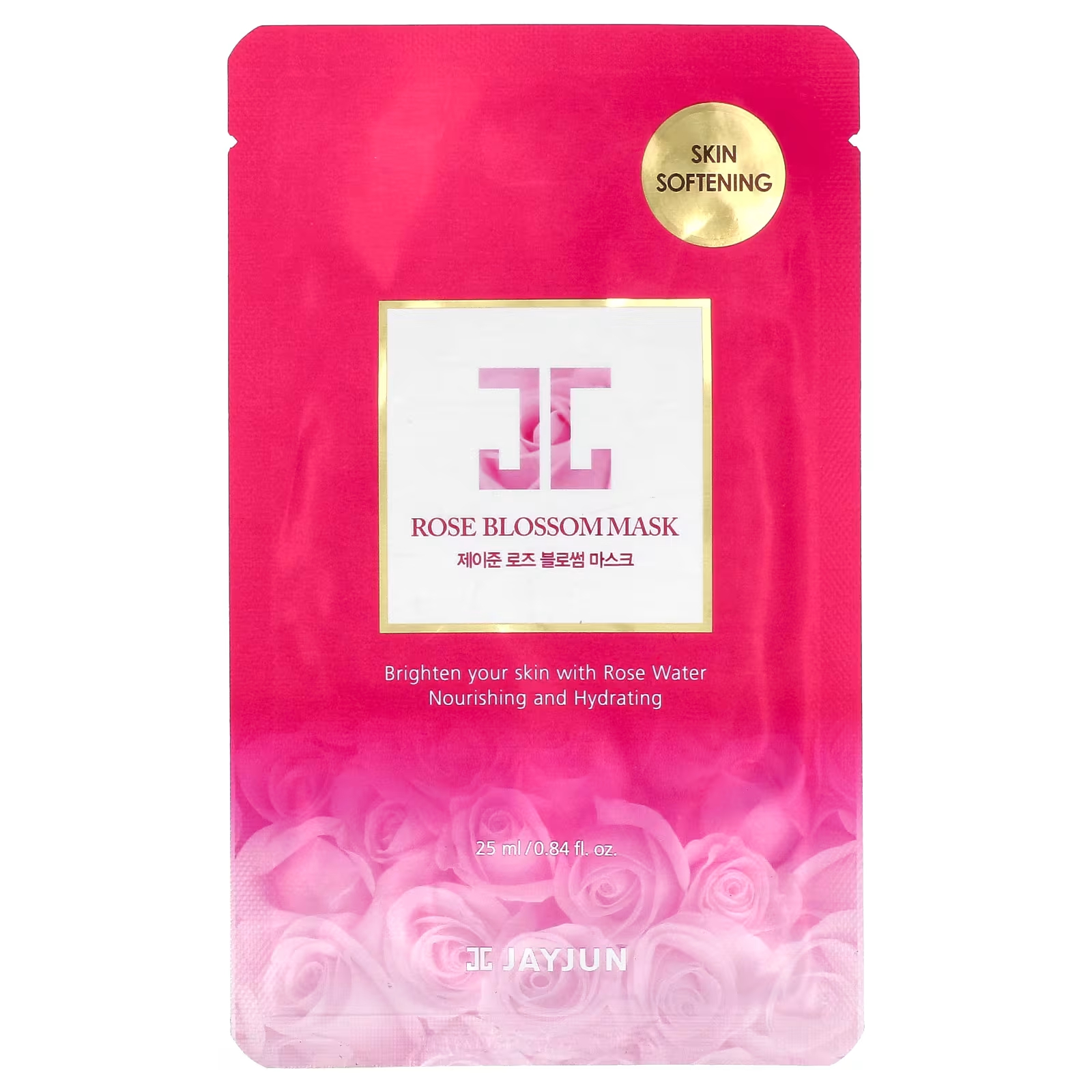 цена Jayjun Cosmetic Rose Blossom Beauty Mask, 1 лист, 0,84 жидких унции (25 мл)