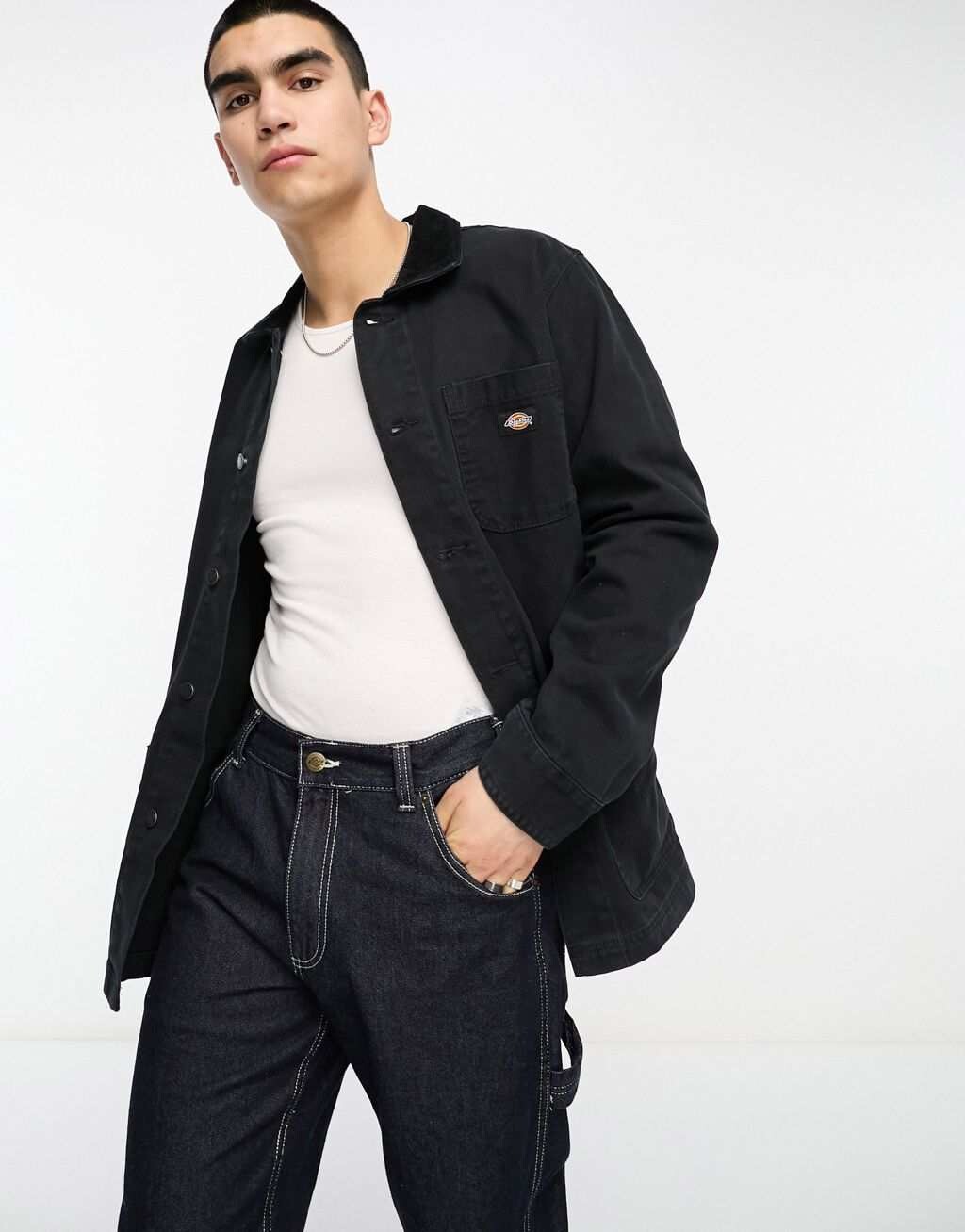 

Черная холщовая куртка без подкладки Dickies, Черный