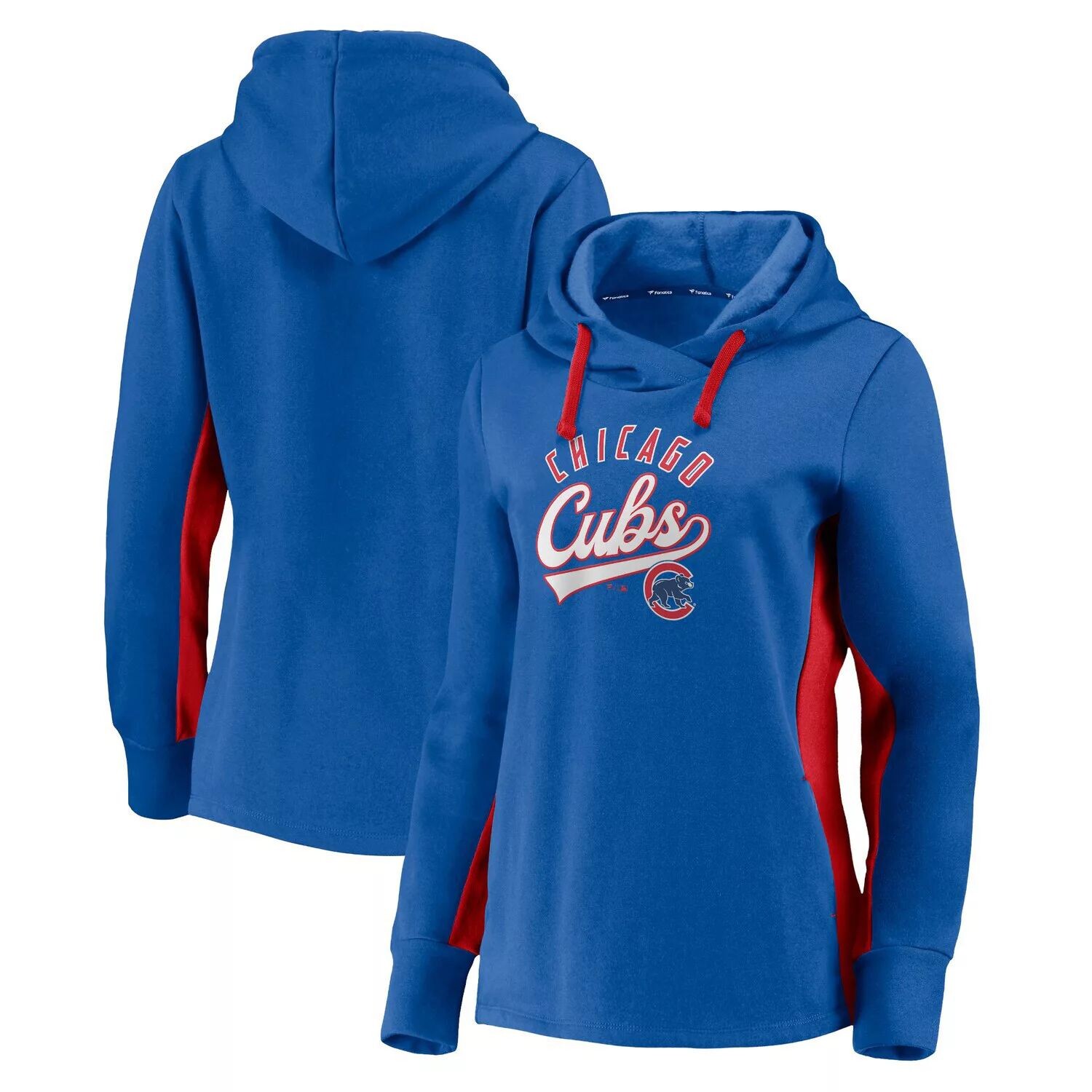 

Женский пуловер с капюшоном Fanatics Royal/Red Chicago Cubs Game Ready Fanatics