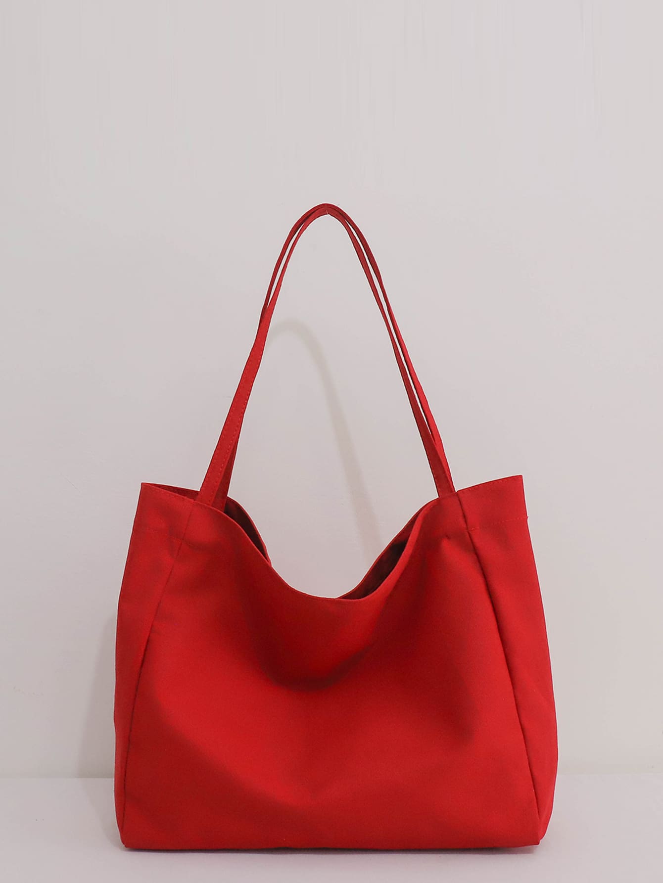 Легкая деловая повседневная минималистичная большая сумка-тоут большой емкости для девочек-подростков, красный