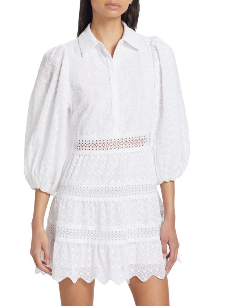 

Жаккардовое мини-платье Blakesley Alice + Olivia, белый