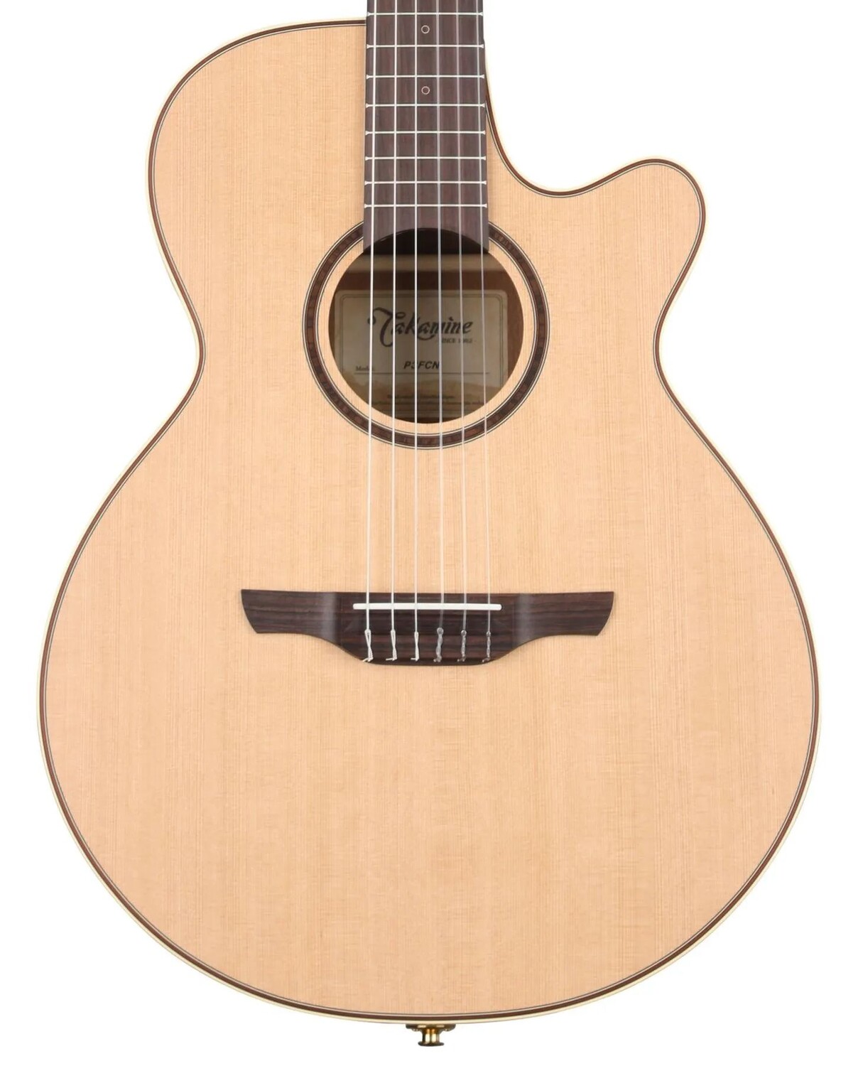 

Акустически-электрическая гитара Takamine P3FCN с нейлоновыми струнами - натуральный атлас