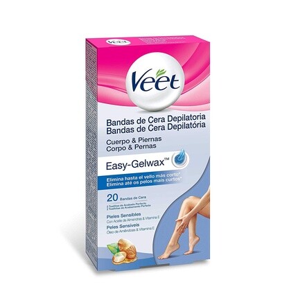 

Восковые полоски для депиляции тела для сухой кожи 20 шт., Veet