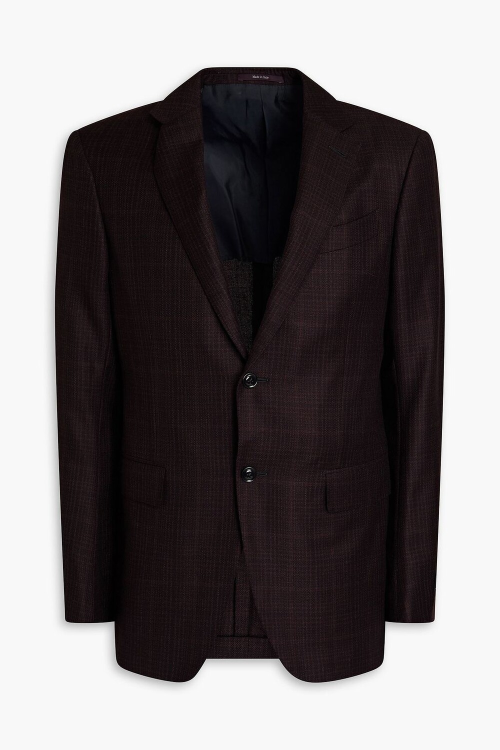 

Шерстяной пиджак в клетку Prince of Wales ZEGNA, бордовый