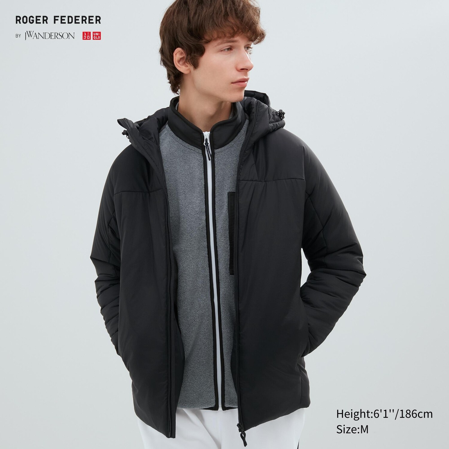 

Легкая теплая парка с подкладкой Uniqlo, черный