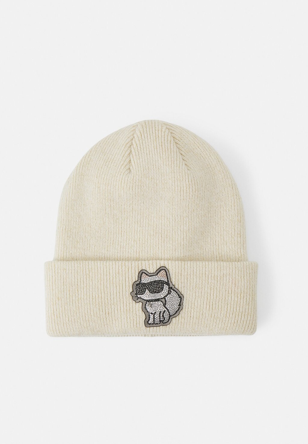 

Шапка KARL LAGERFELD IKONIK 2.0 BEANIE, кремовый