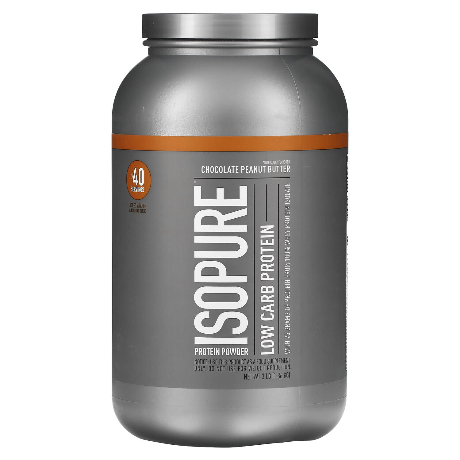 

IsoPure, Белковый порошок, Низкоуглеводный, Шоколад и арахисовое масло, 3 фунта (1,36 кг), Isopure