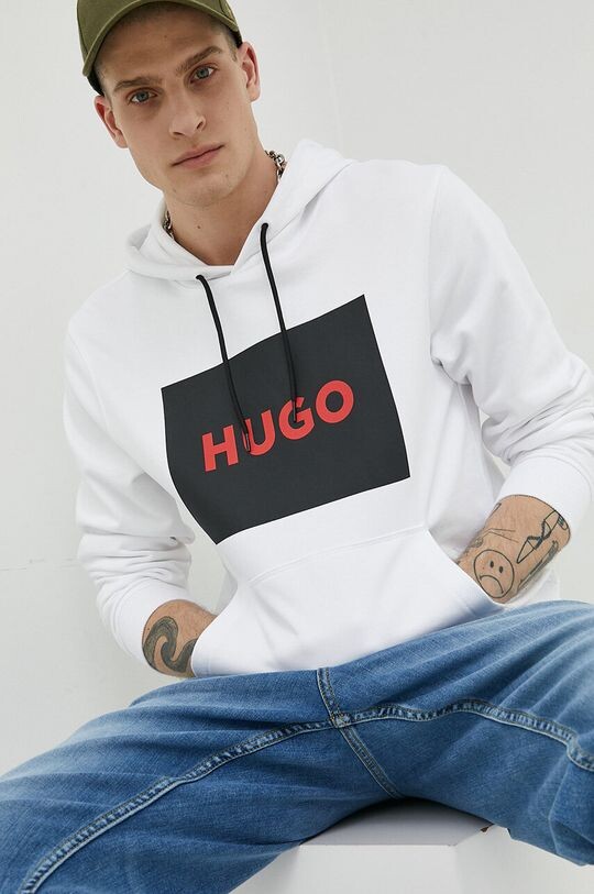 

Толстовка из хлопка Hugo, белый