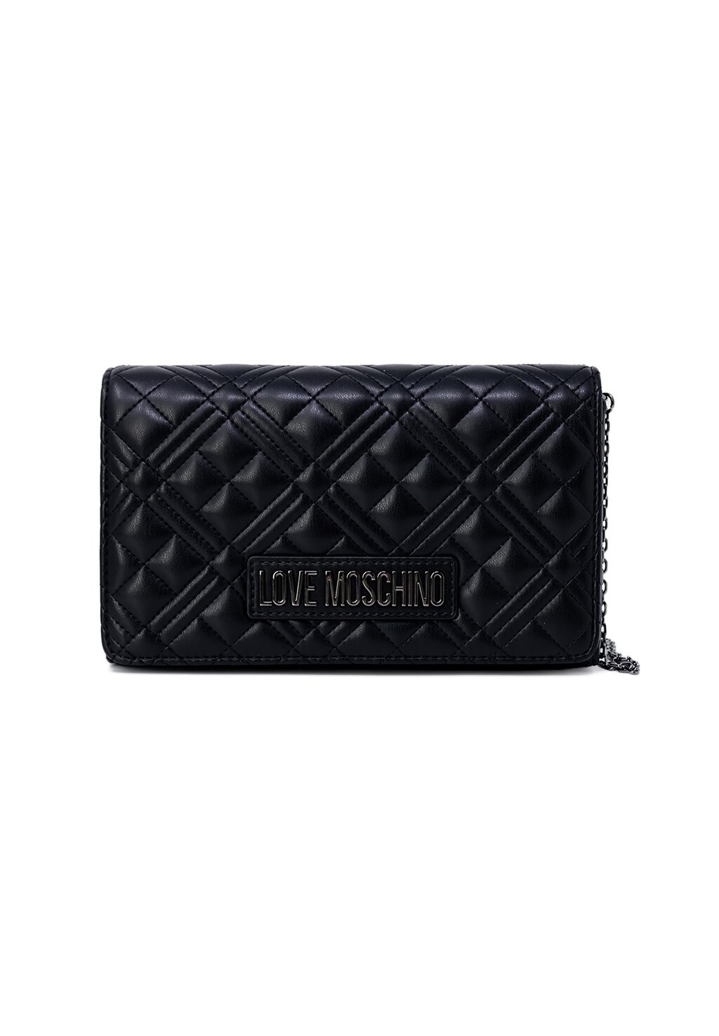 

Сумка через плечо SMALL QUILTED LOGO Love Moschino, черный серебристый