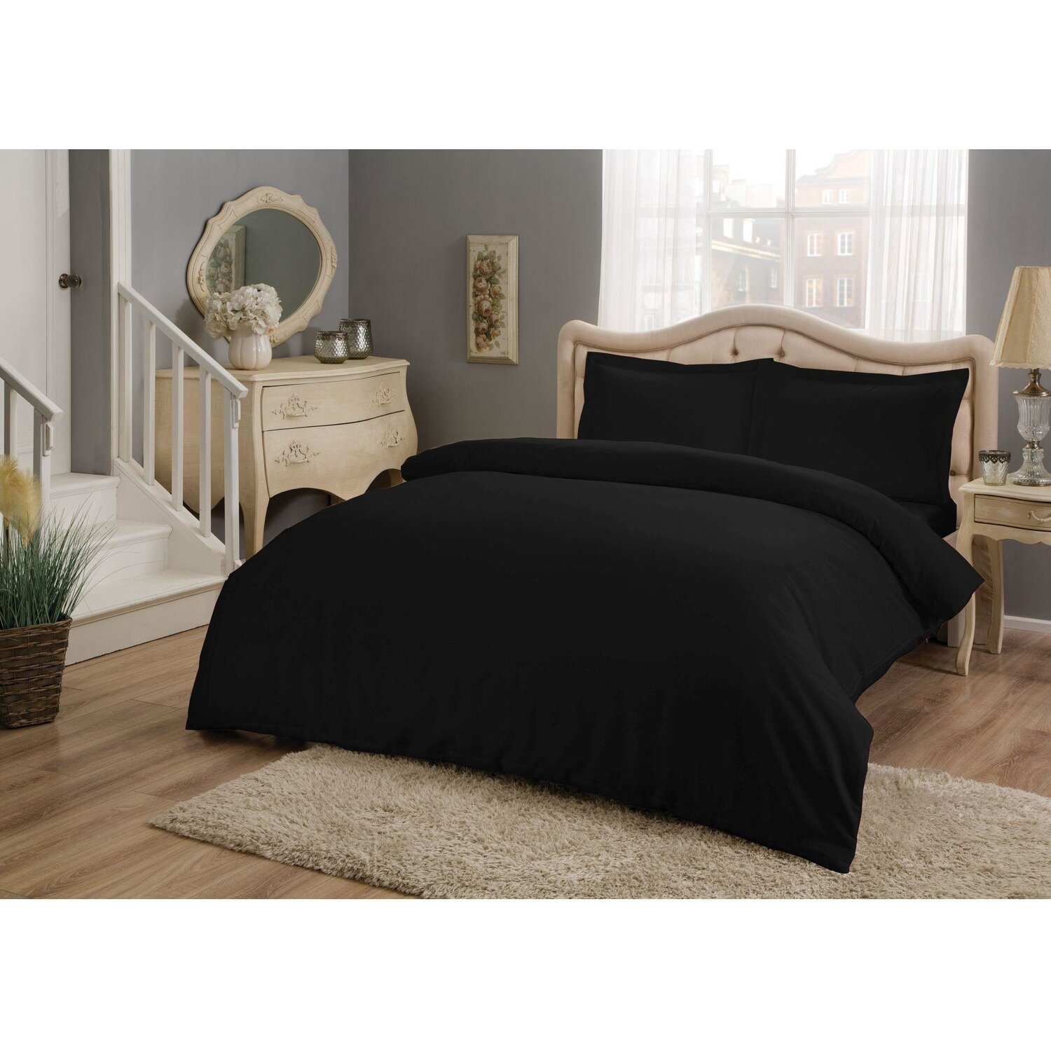 Базовый Комплект постельного белья Tac Satin для двуспальной кровати