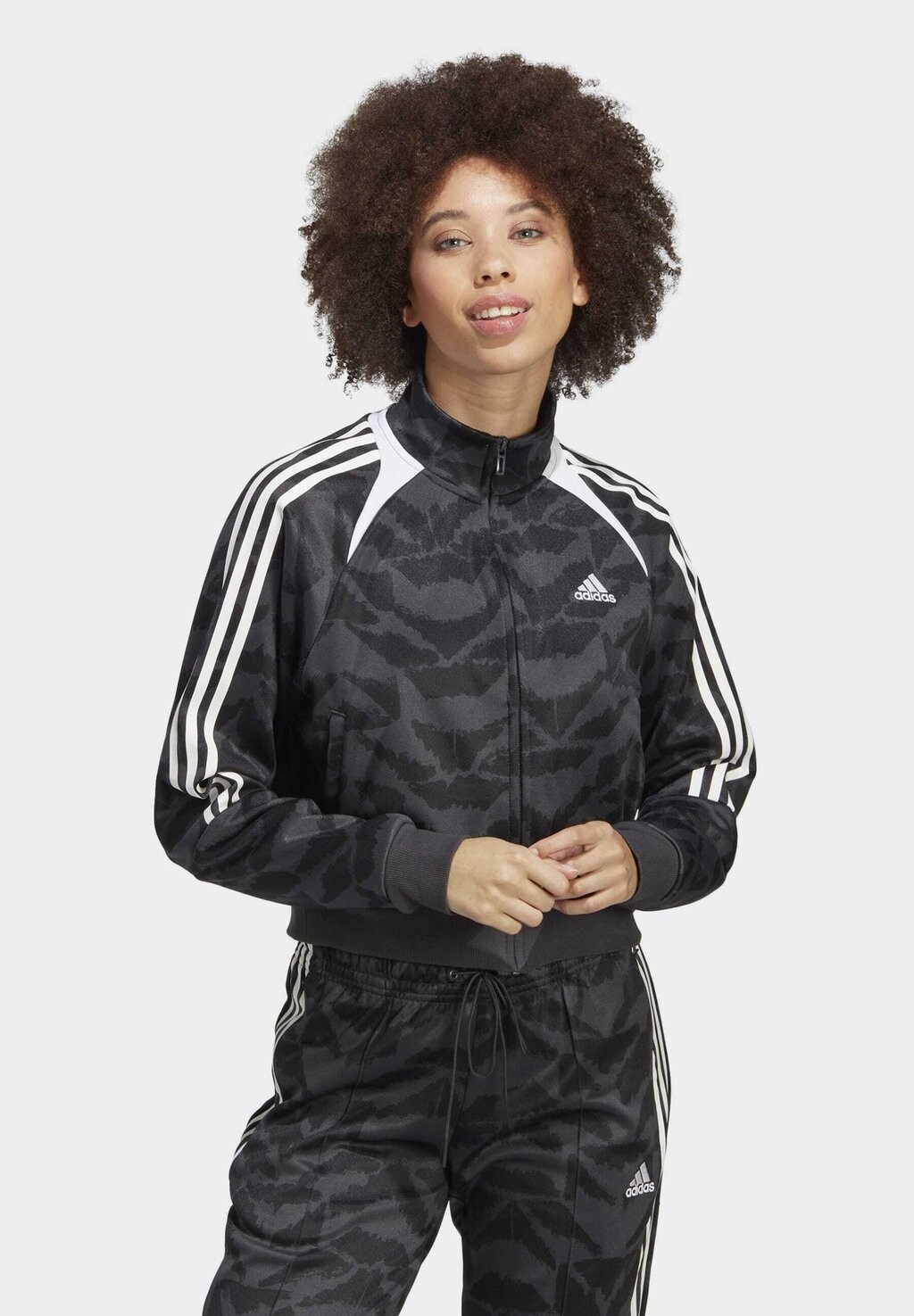 

Толстовка на молнии Adidas Tiro Suit Up Track Top Lifestyle, черный/серый