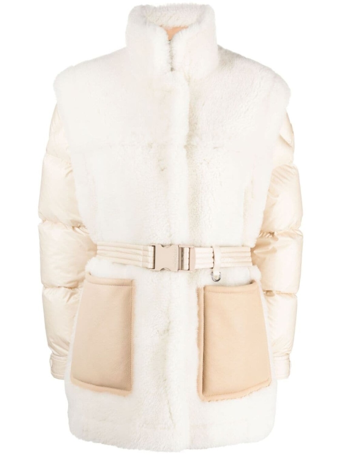 

Moncler пуховик Charente, нейтральный цвет