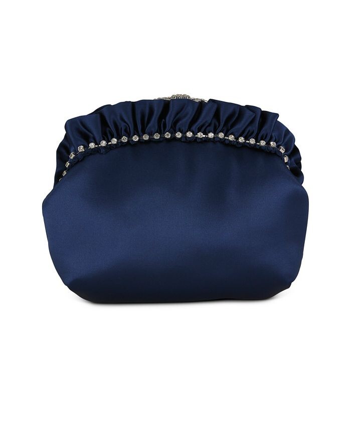 

Женская мини-сумочка Aura с клатчем с рюшами сверху Jewel Badgley Mischka, синий