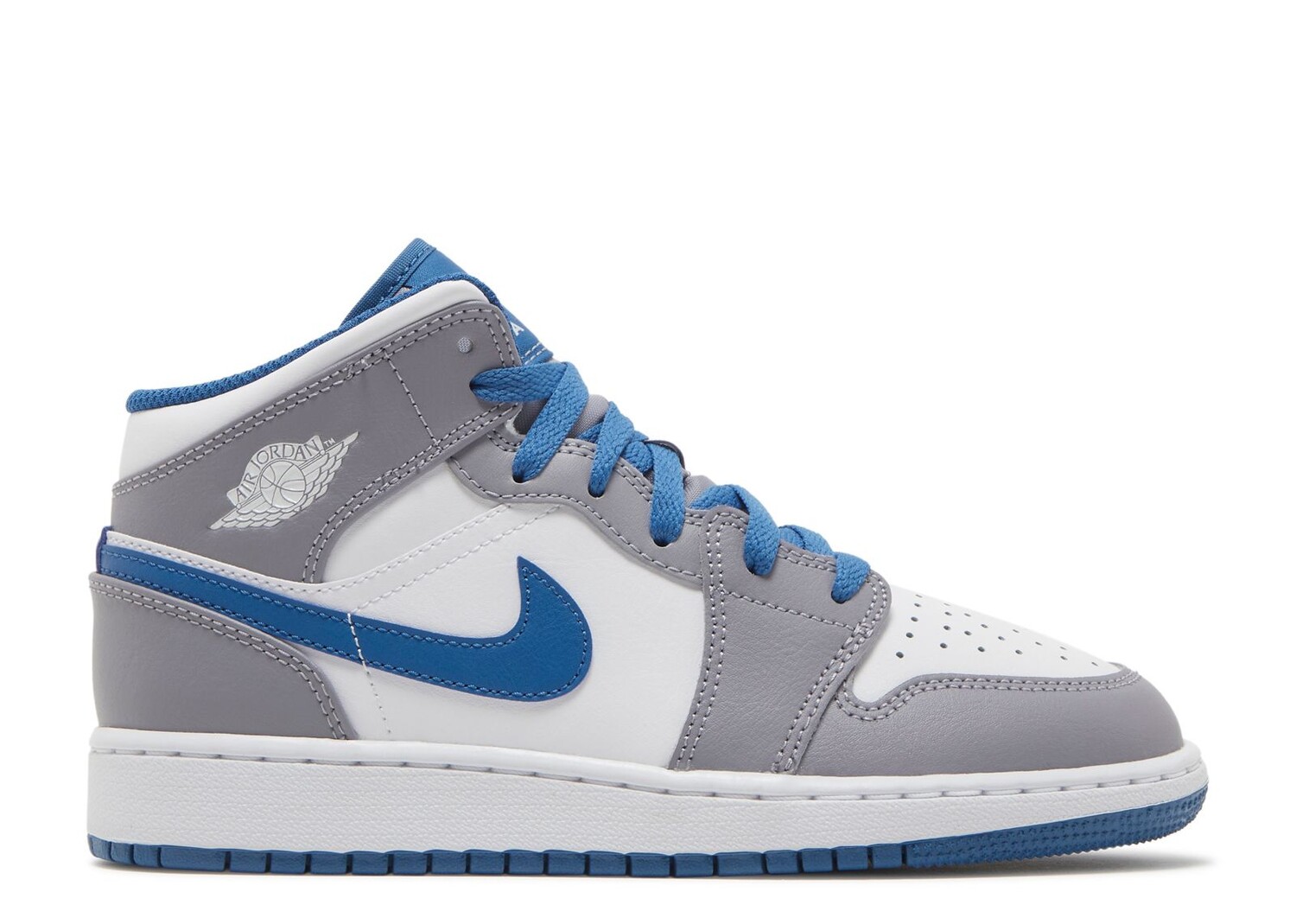 

Кроссовки Air Jordan Air Jordan 1 Mid Gs 'Cement True Blue', серый