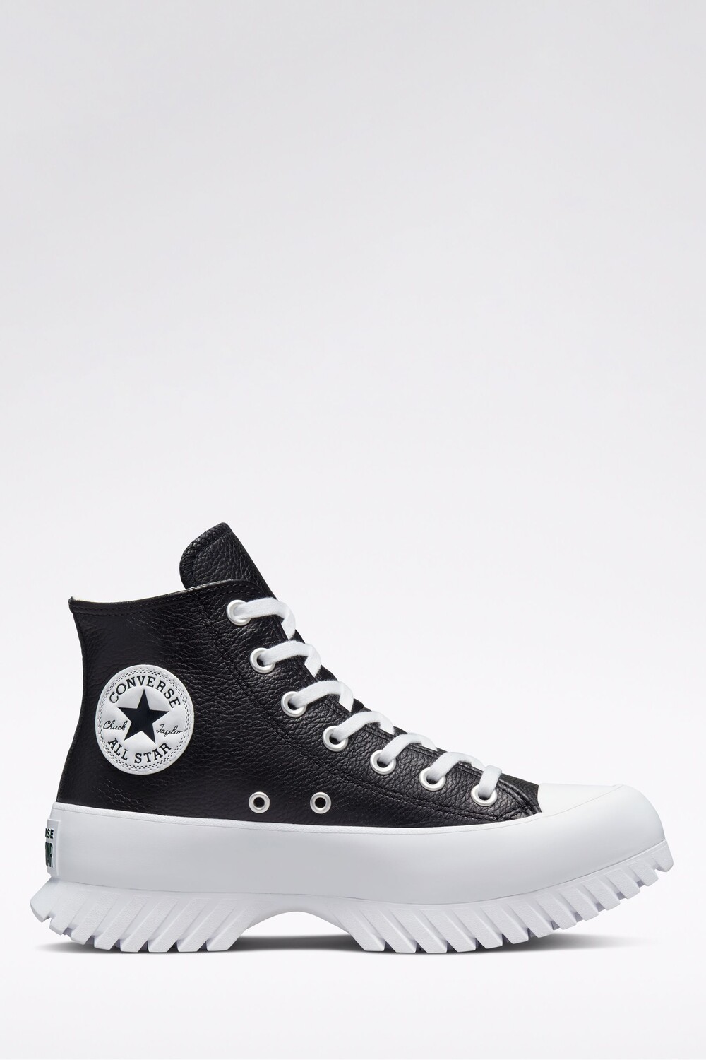 

Кожаные спортивные туфли с высоким верхом и нижним краем Converse, черный