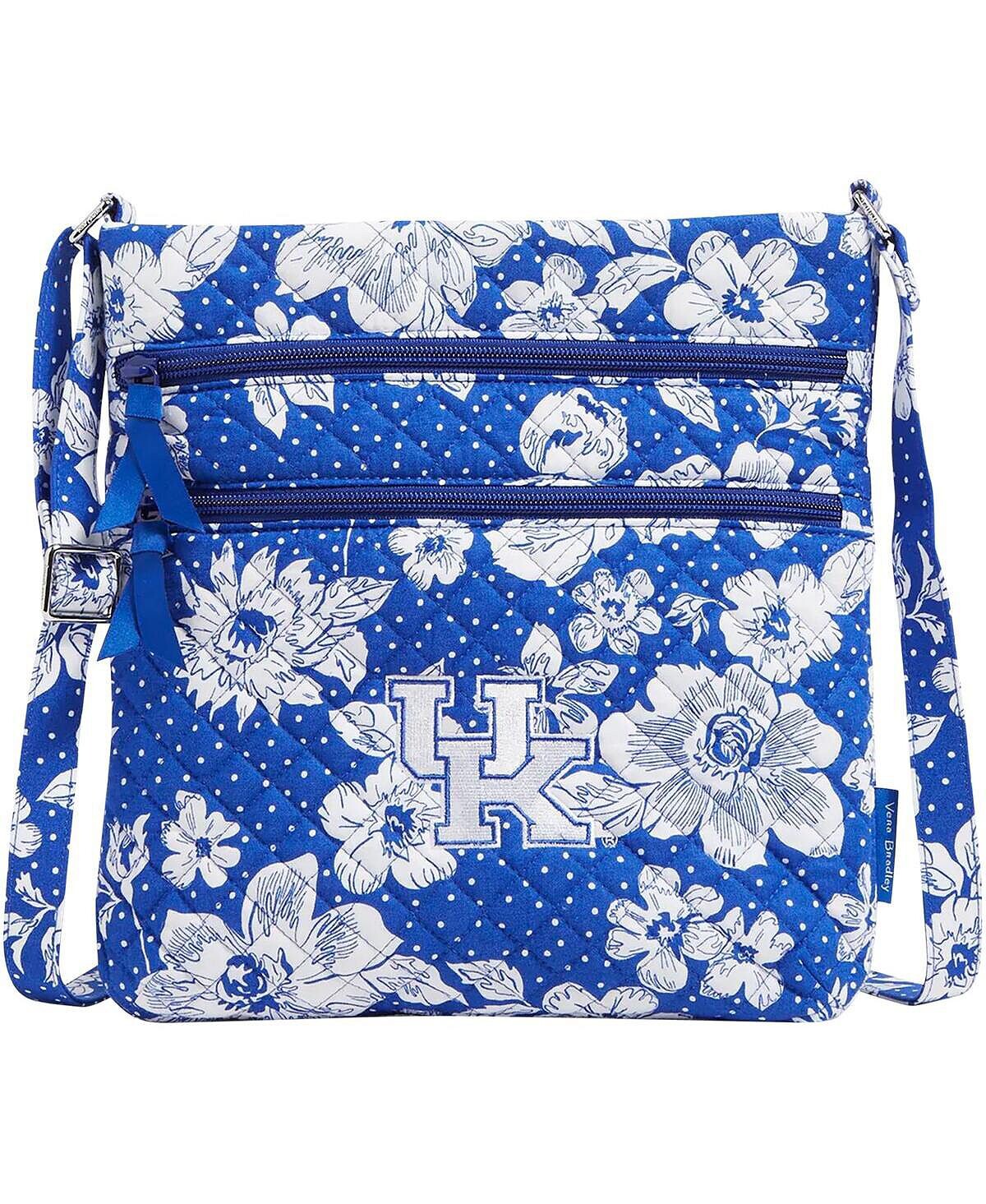 

Женская хипстерская сумка через плечо Kentucky Wildcats Rain Garden с тройной молнией Vera Bradley