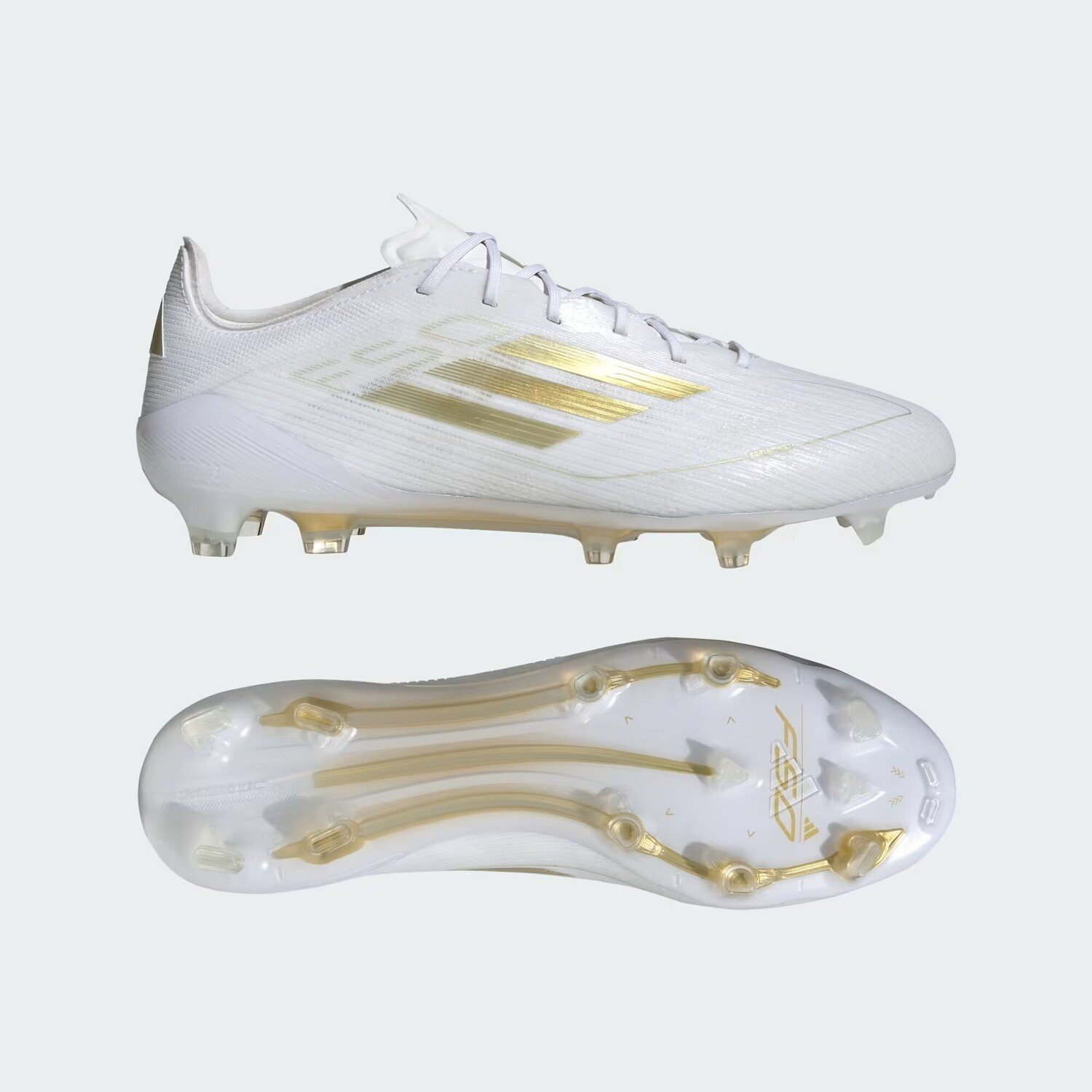 

Футбольные бутсы F50 Elite для твердого грунта Adidas, цвет Cloud White/Gold Metallic/Cloud White