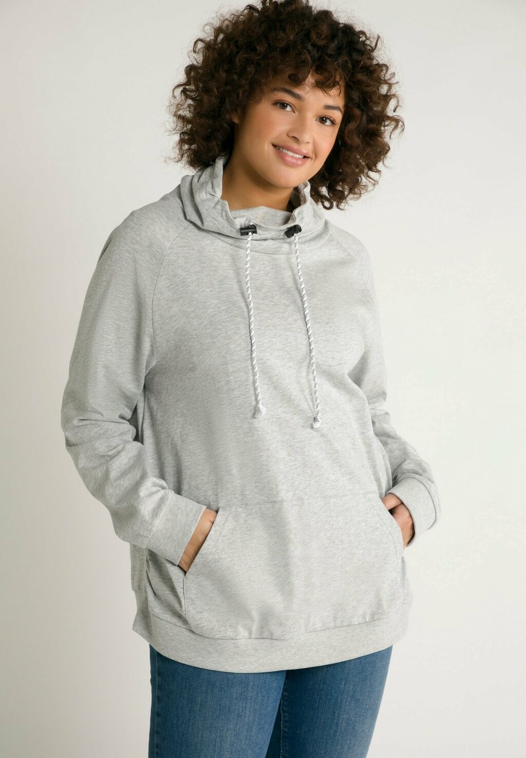 

Толстовка Ulla Popken, цвет Mottled Light Grey