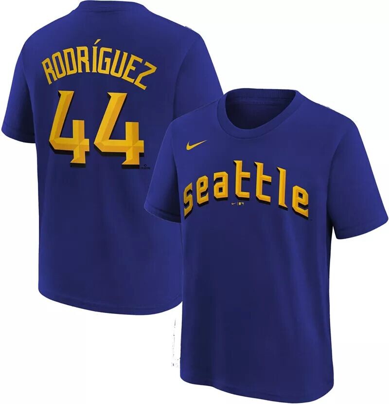 

Футболка Nike Youth Seattle Mariners 2023 City Connect Хулио Родригеса № 44