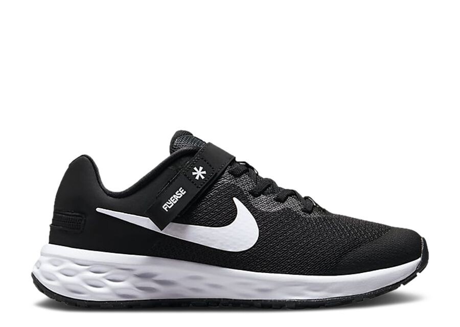 

Кроссовки Nike Revolution 6 Flyease Gs 'Black White', черный