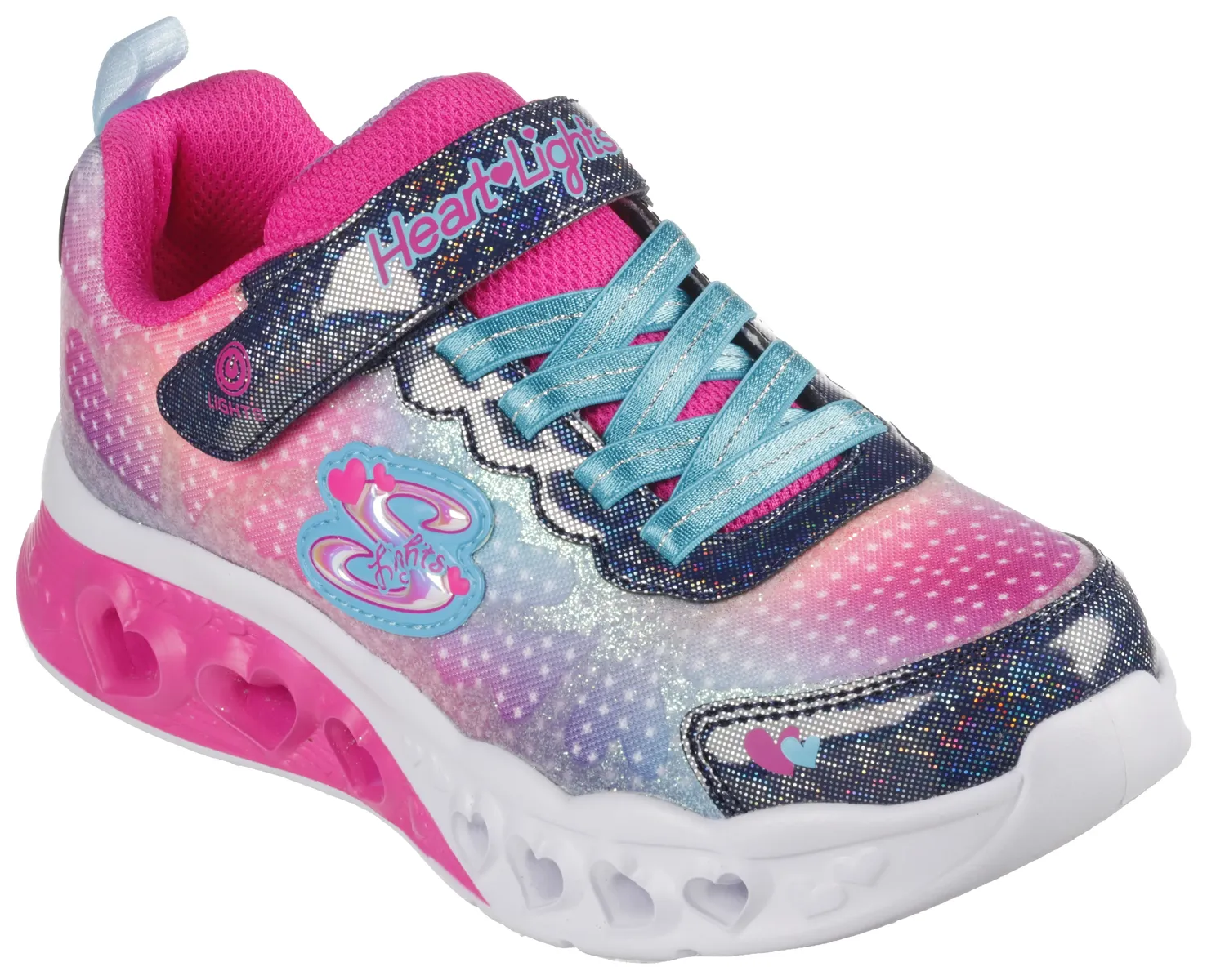 

Детские кроссовки Skechers "Flashing Shoe FLUTTER HEART LIGHTS SIMPLY LOVE", пастельные тона, повседневная обувь, полуботинки, туфли на шнуровке Skechers Kids, цвет морской волны