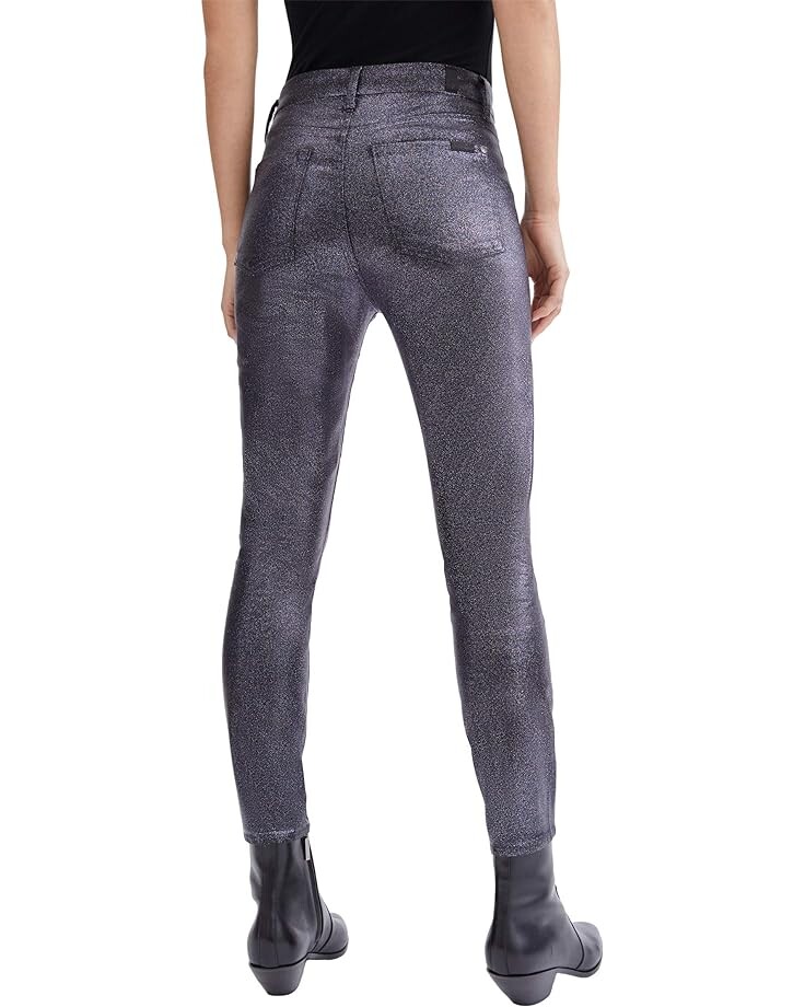 

Джинсы 7 For All Mankind High-Waist Ankle Skinny in Black Glitter, цвет Black Glitter