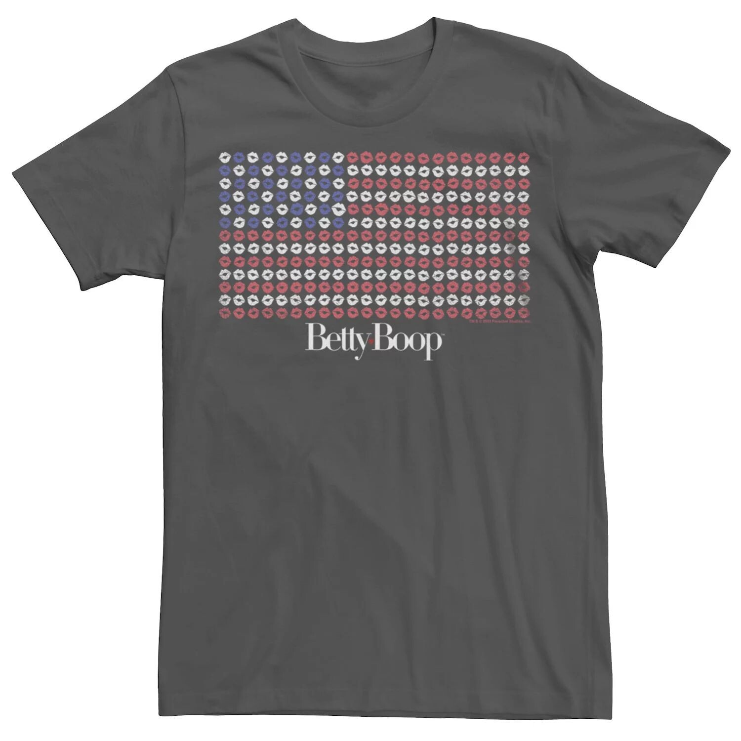 

Детская футболка с рисунком бойфренда Betty Boop American Flag of Kisses Licensed Character