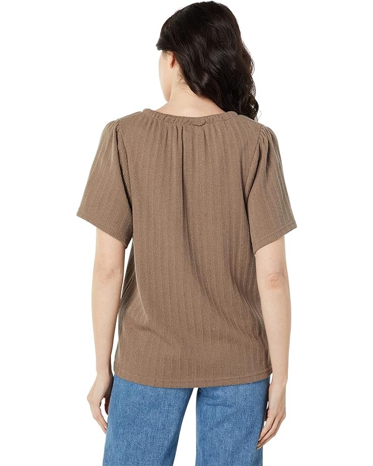 

Топ Madewell Pointelle Tie Neck Tunic Top, цвет Castle Rock