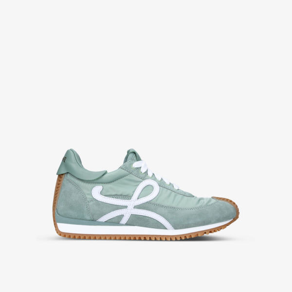 

Кроссовки flow runner из кожи и ракушек с монограммой Loewe, зеленый