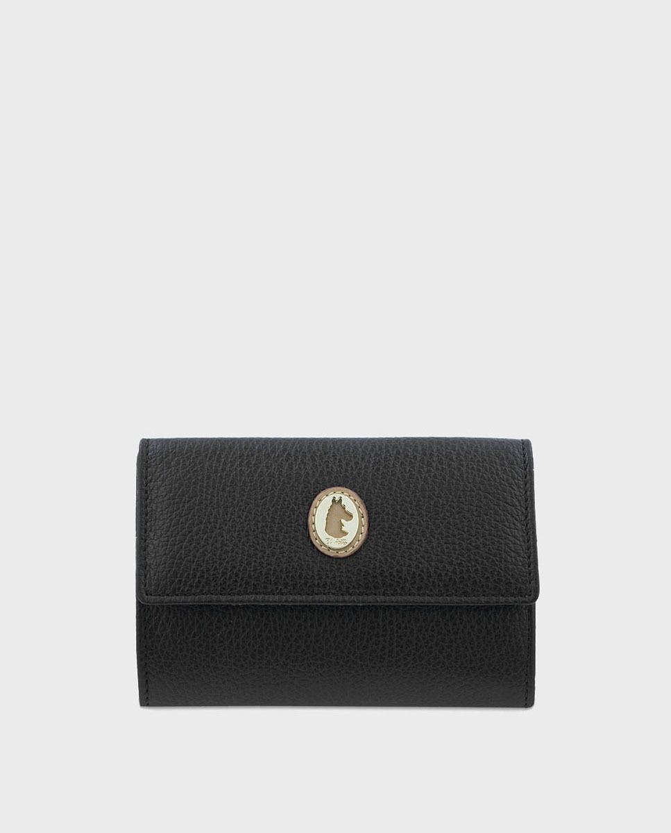 Средний кошелек из яловой кожи черного цвета El Potro, черный портативная дамская сумочка с двойной молнией миниатюрный кошелек из воловьей кожи декоративный бумажник с бахромой 8 цветов на выбор