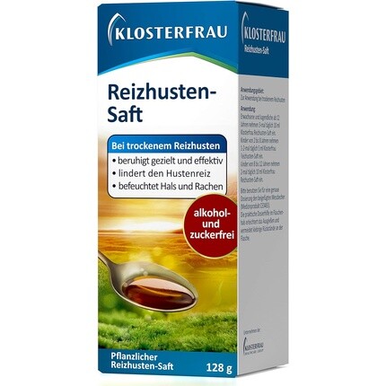 

Klosterfrau Reizhusten-Saft Натуральный успокаивающий и увлажняющий сироп от кашля с исландским мхом для сухого кашля 128г