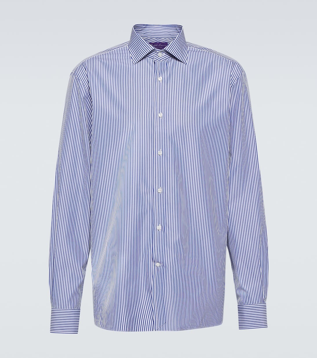 

Рубашка aston в полоску из хлопка Ralph Lauren Purple Label, синий