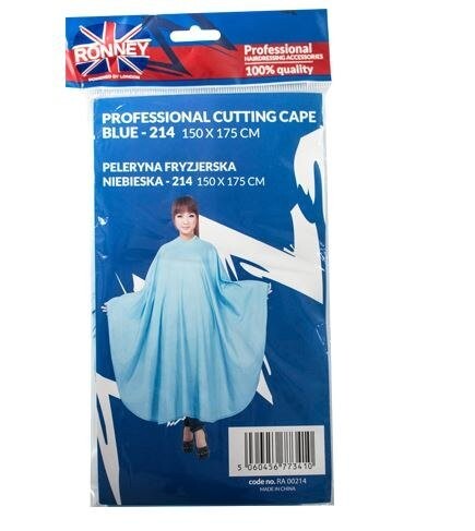 

Размер 150 x 175 - Парикмахерская накидка синяя 214 - размер 150 x 175 RA 00214 RONNEY Professional Cutting Cape Blue - 213
