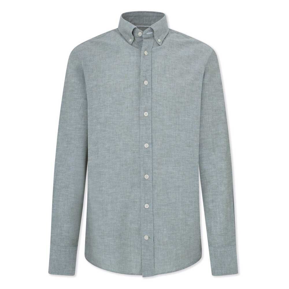 

Рубашка с длинным рукавом Hackett Melange Texture, серый