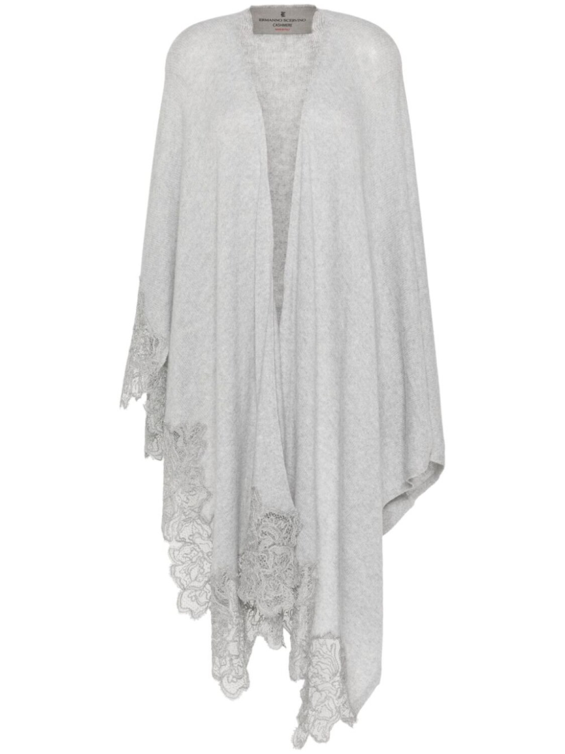 

Ermanno Scervino кейп с кружевом, серый
