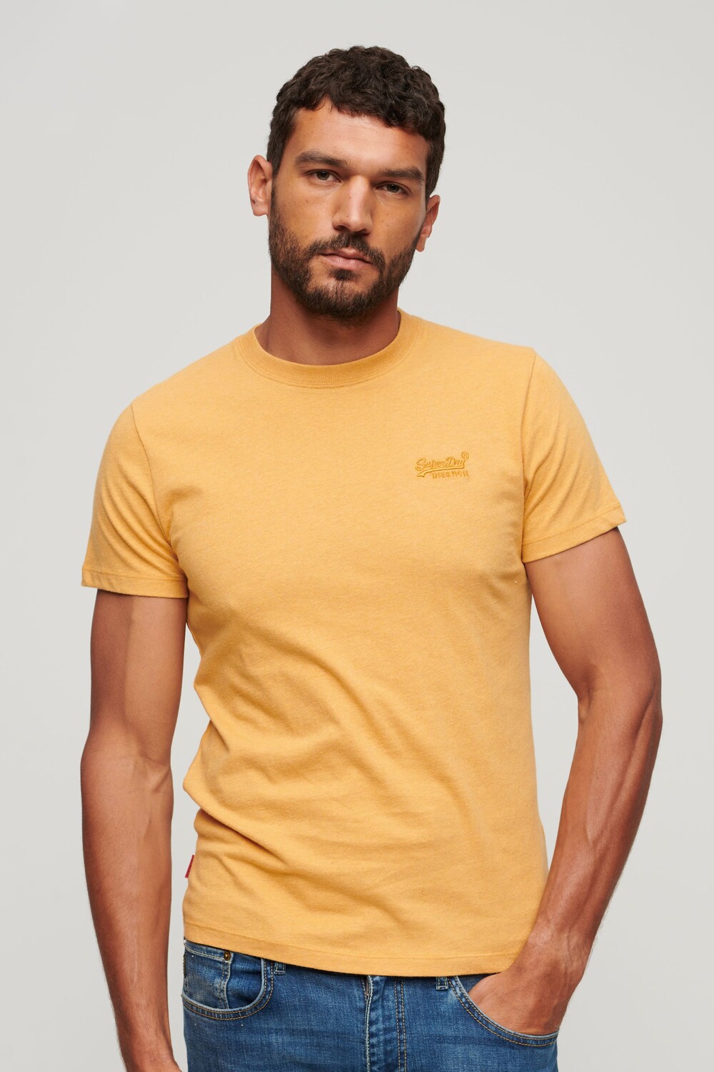 

Футболка с вышитым винтажным логотипом Superdry, желтый