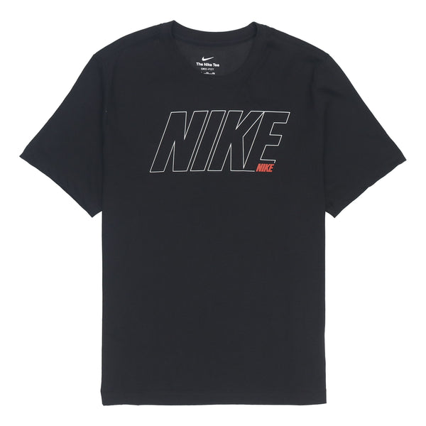 Футболка Men's Nike Solid Color Alphabet Quick Dry Breathable Training Sports Short Sleeve Black T-Shirt, мультиколор