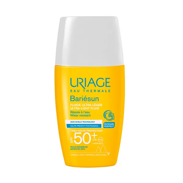 

Ультралегкая жидкость с высокой степенью защиты Bariésun Spf50+ Uriage, 30 ml