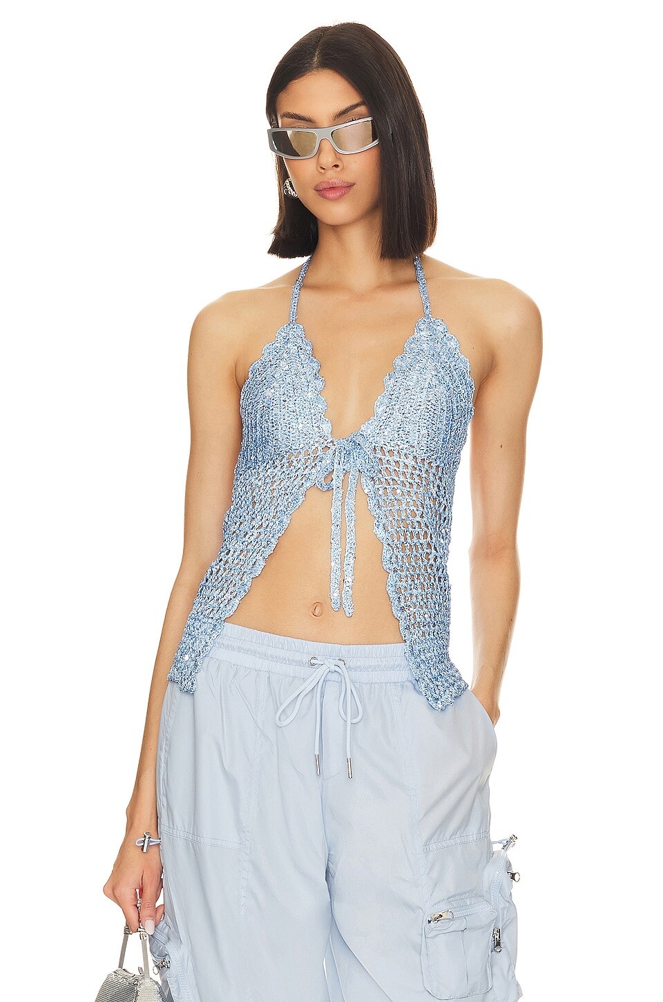 

Топ Lovers and Friends Arian Halter Tie, цвет Periwinkle Blue