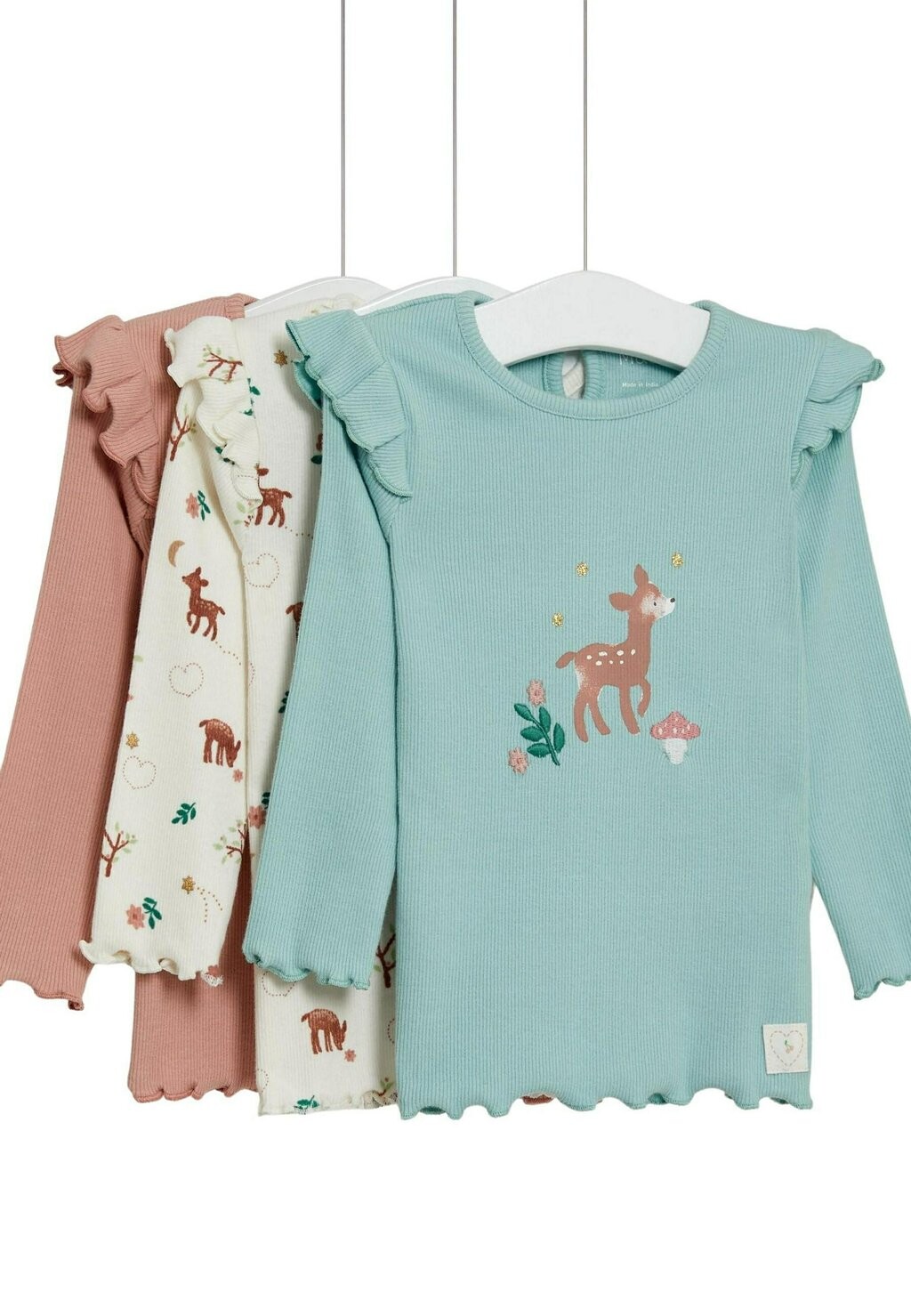 

Рубашка с длинным рукавом 3PK RICH DEER Marks & Spencer, цвет multi