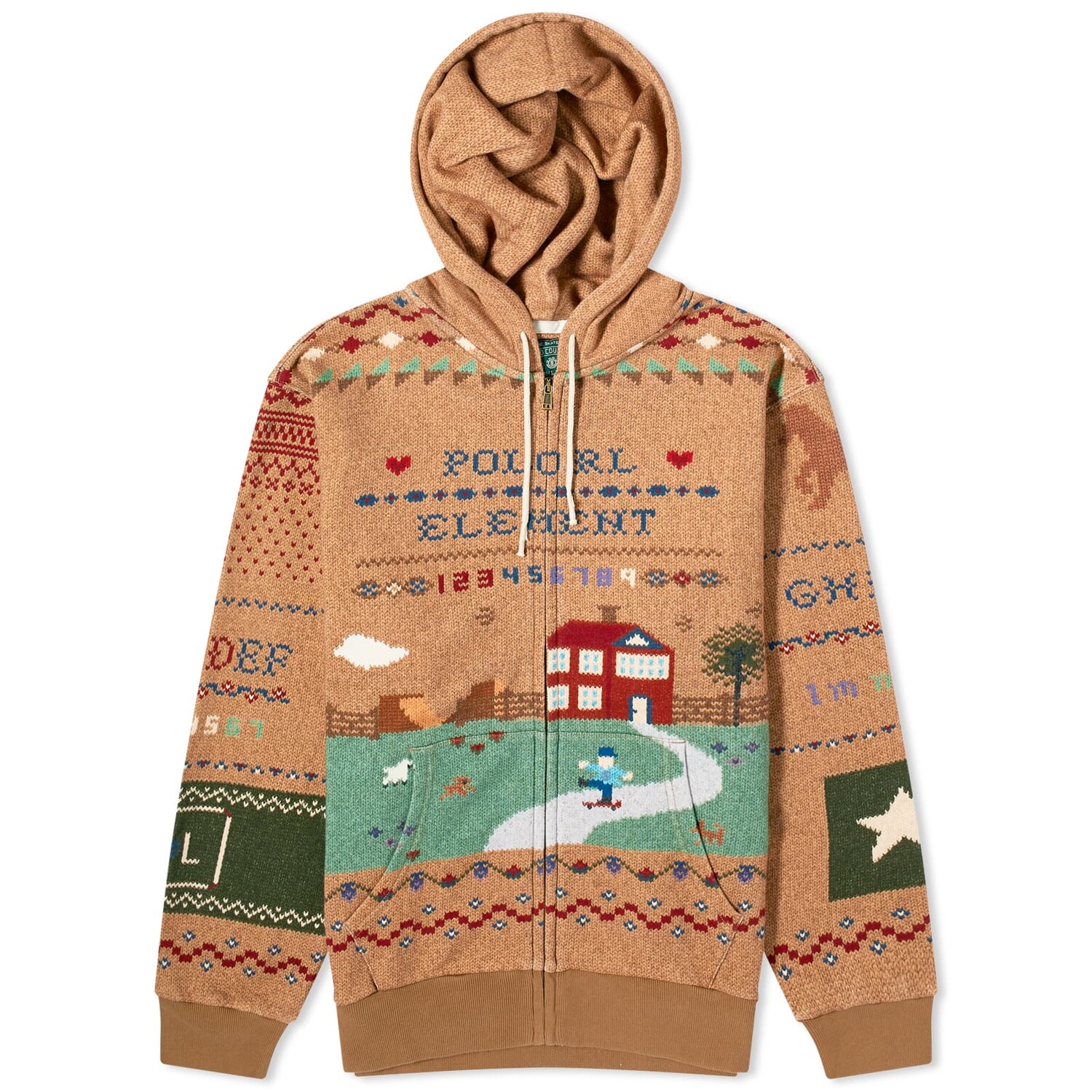 

Худи Polo Ralph Lauren X Element Sherpa Zip, цвет Brown Multi