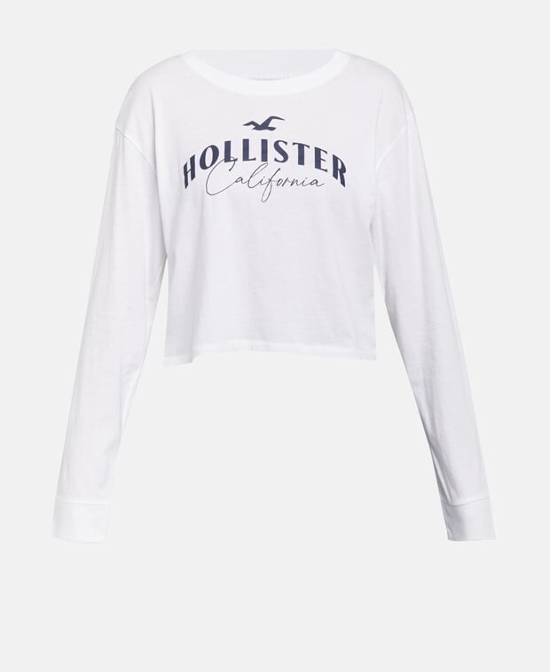 

Топ с длинными рукавами Hollister, белый
