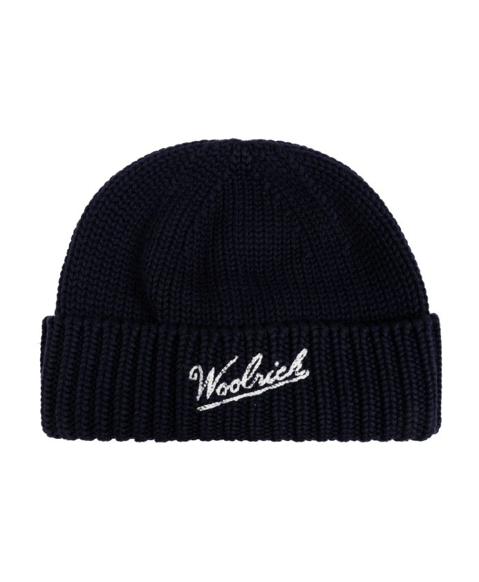 

Шерстяная шапка с логотипом Woolrich, синий